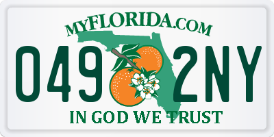 FL license plate 0492NY