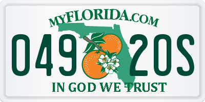 FL license plate 0492OS