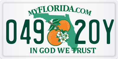 FL license plate 0492OY