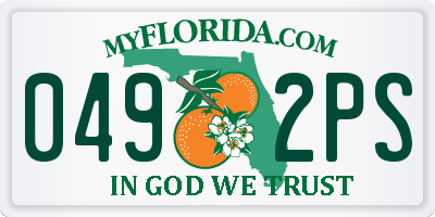 FL license plate 0492PS
