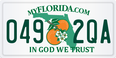 FL license plate 0492QA