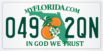 FL license plate 0492QN