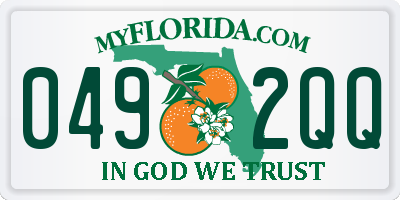 FL license plate 0492QQ