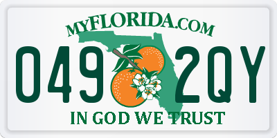 FL license plate 0492QY