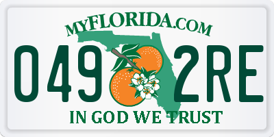 FL license plate 0492RE