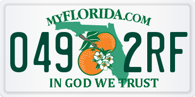 FL license plate 0492RF
