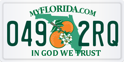 FL license plate 0492RQ