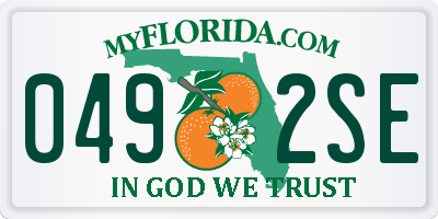 FL license plate 0492SE