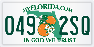 FL license plate 0492SQ