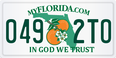FL license plate 0492TO