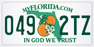 FL license plate 0492TZ