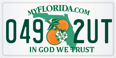 FL license plate 0492UT