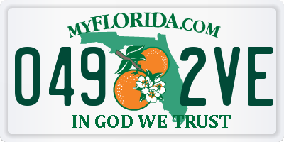 FL license plate 0492VE