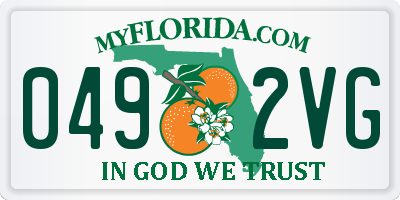 FL license plate 0492VG