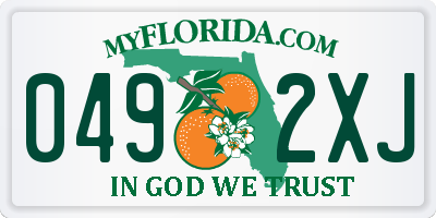 FL license plate 0492XJ