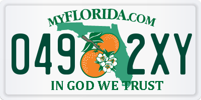 FL license plate 0492XY