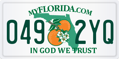 FL license plate 0492YQ