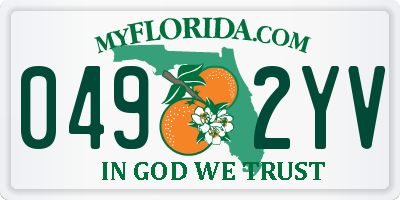FL license plate 0492YV