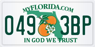 FL license plate 0493BP