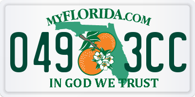 FL license plate 0493CC