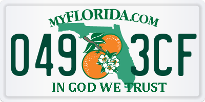 FL license plate 0493CF