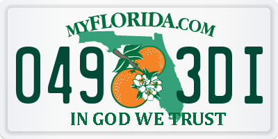 FL license plate 0493DI
