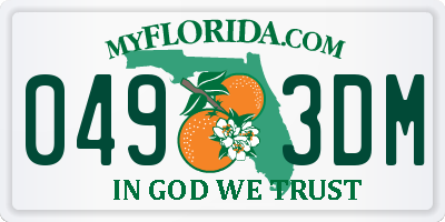 FL license plate 0493DM