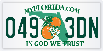 FL license plate 0493DN