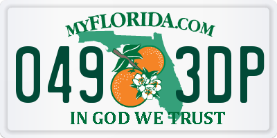 FL license plate 0493DP