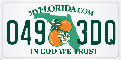 FL license plate 0493DQ