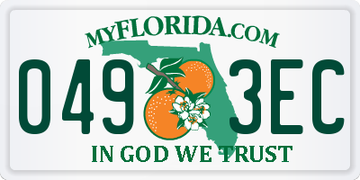 FL license plate 0493EC