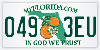 FL license plate 0493EU