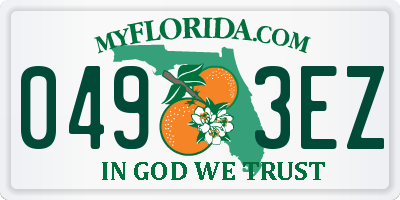 FL license plate 0493EZ
