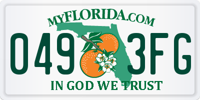 FL license plate 0493FG