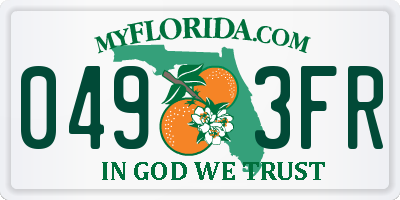 FL license plate 0493FR
