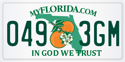 FL license plate 0493GM