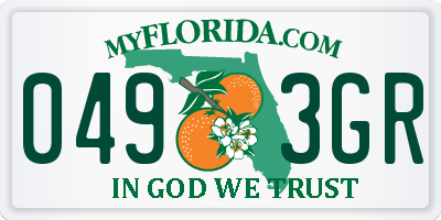 FL license plate 0493GR