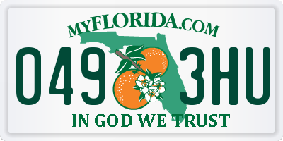 FL license plate 0493HU