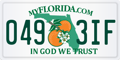 FL license plate 0493IF