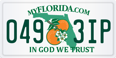 FL license plate 0493IP