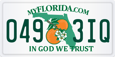 FL license plate 0493IQ
