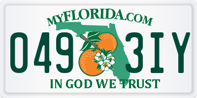 FL license plate 0493IY