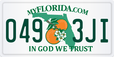 FL license plate 0493JI