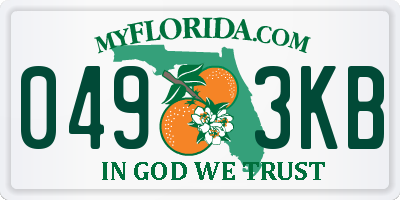 FL license plate 0493KB