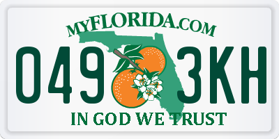 FL license plate 0493KH