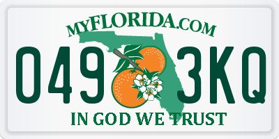 FL license plate 0493KQ