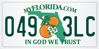 FL license plate 0493LC