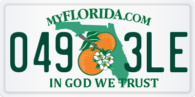 FL license plate 0493LE