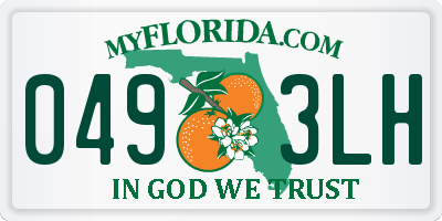 FL license plate 0493LH