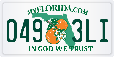 FL license plate 0493LI